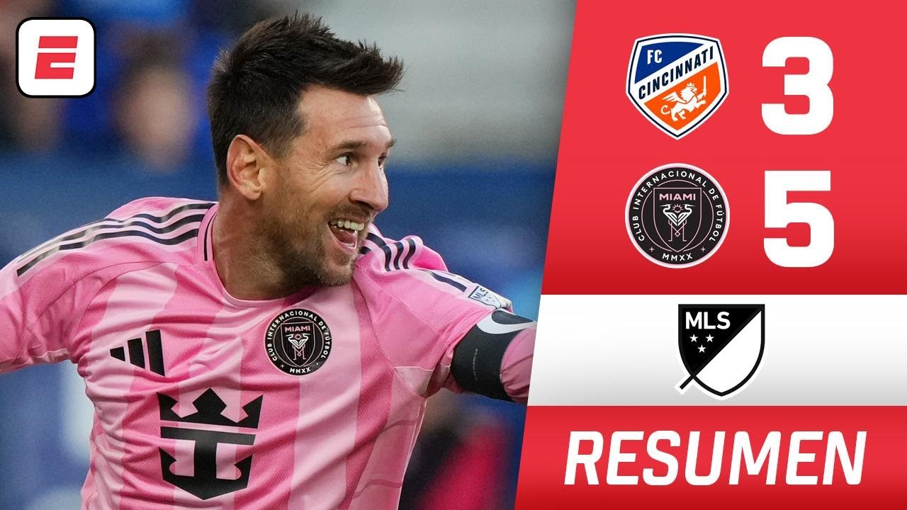 MESSI HIZO SU MAGIA: HAT-TRICK y lider&oacute; remontada &Eacute;PICA. INTER MIAMI gan&oacute; 5-3 vs FC CINCINNATI | MLS