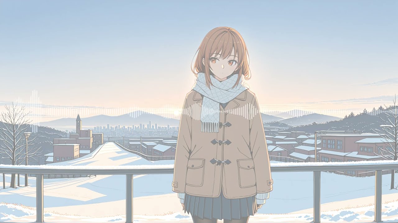 【作業用BGM】雪原の丘で迎える朝焼け｜勉強・仕事・リラックス用