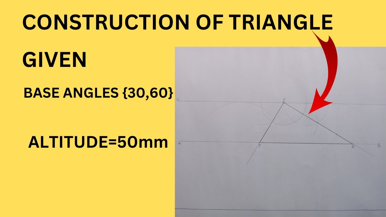 Hoe to construct a triangle given base angles and the altitude
