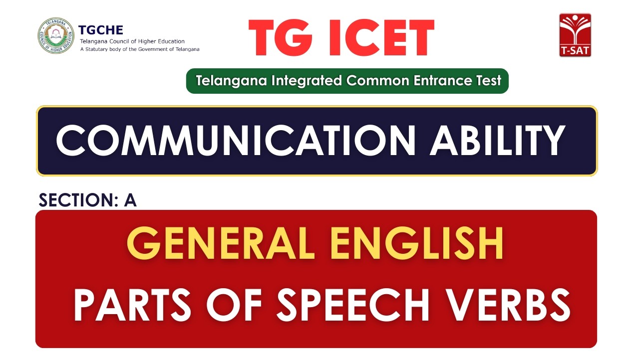 ICET | Communication Ability (Section-C): General English -Introduction & Parts of Speech - Verbs