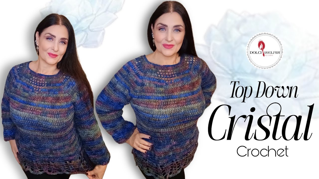 Top Down Facile e Adattabile 💎  Maglione Cristal all&rsquo;Uncinetto &ndash; Modello Curvy!