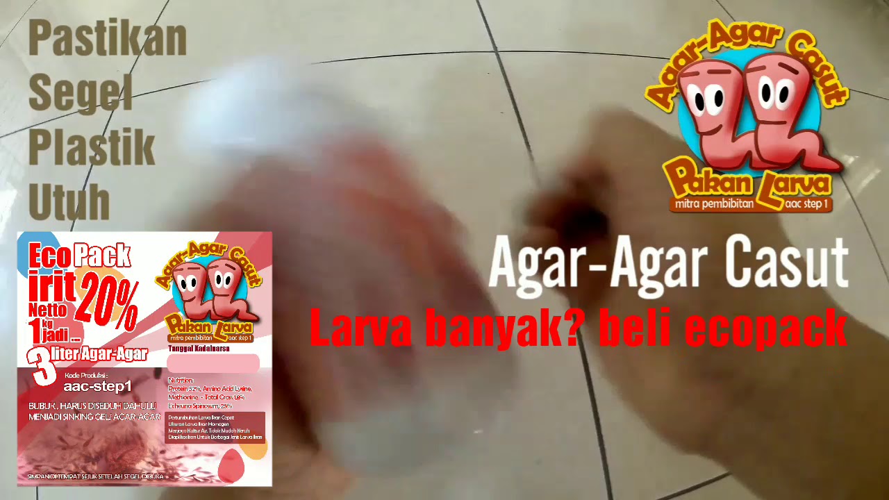 Aturan Pakai AAC Agar-Agar Casut Pakan Larva