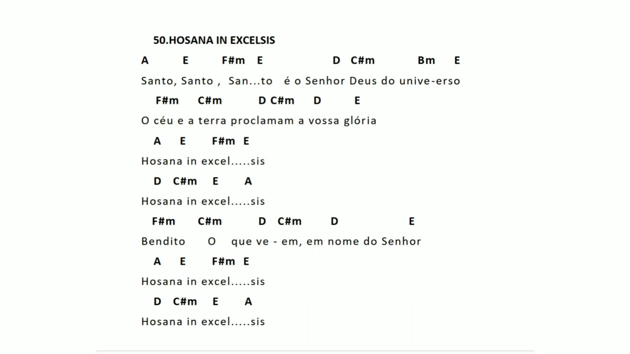 Santo - Hosana In Excelsis (letra em acordo com Missal 3ª Ed na descrição!!)