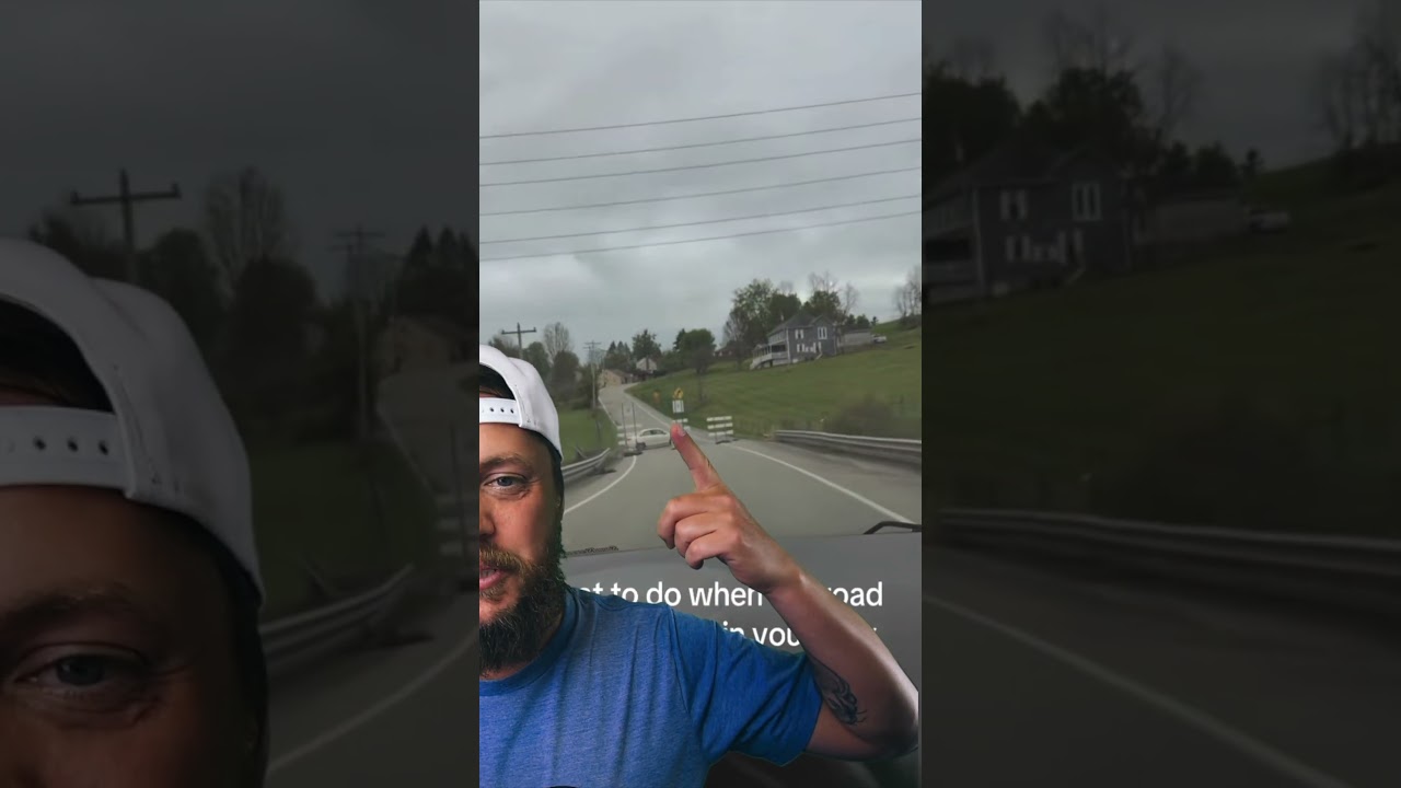 this guy did what at the road closed sign?!