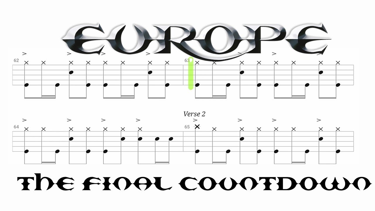 Europe - The Final Countdown (🔴 Drum Notation | Tutorial) @chamisdrums Bass Tabs On @ChamisBass
