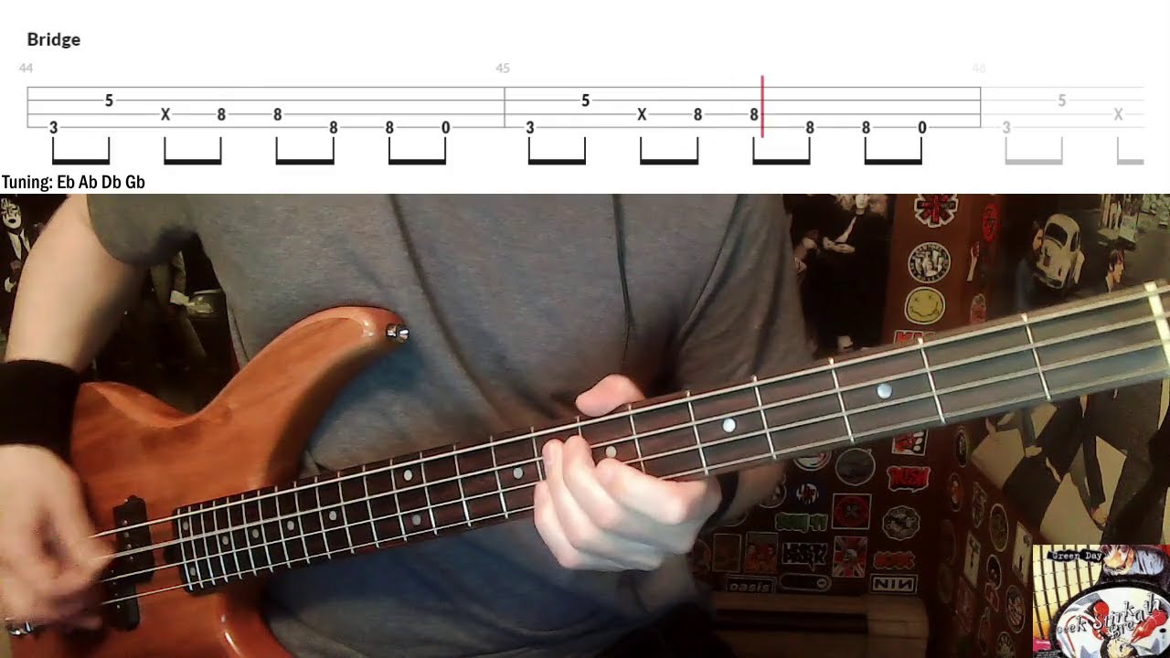 Geek Stink Breath by Green Day - Bass Cover with Tabs Play-Along