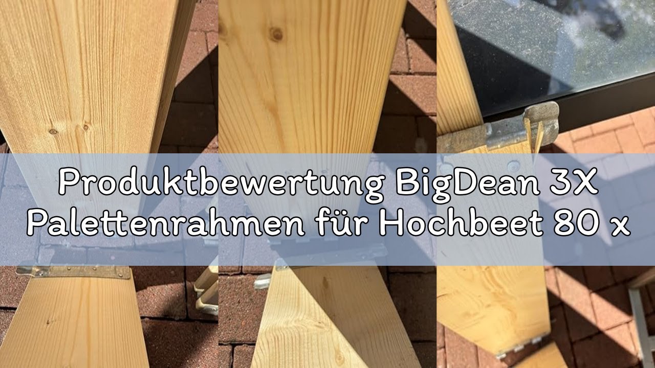 Produktbewertung BigDean 3X Palettenrahmen für Hochbeet 80 x 60 x 20 cm = halbe Europalette - Holzra