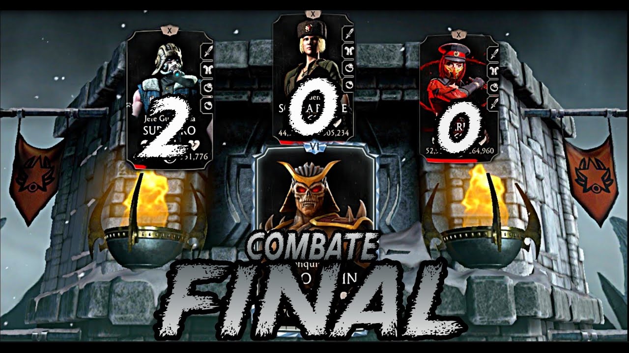 GANANDO LA BATALLA 200 DE LA TORRE GUERRA FRÍA CON SHAO KAHN - Mortal Kombat Mobile - Rhyel