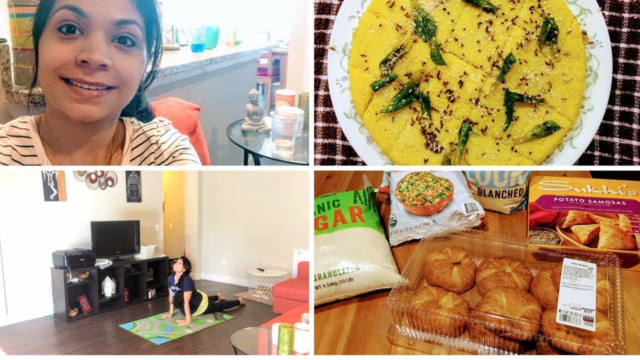 INDIAN MOM MONDAY MORNING ROUTINE- Breakfast/ Workout / GROCERY-  VLOG 2018 ll RealLife Realhome