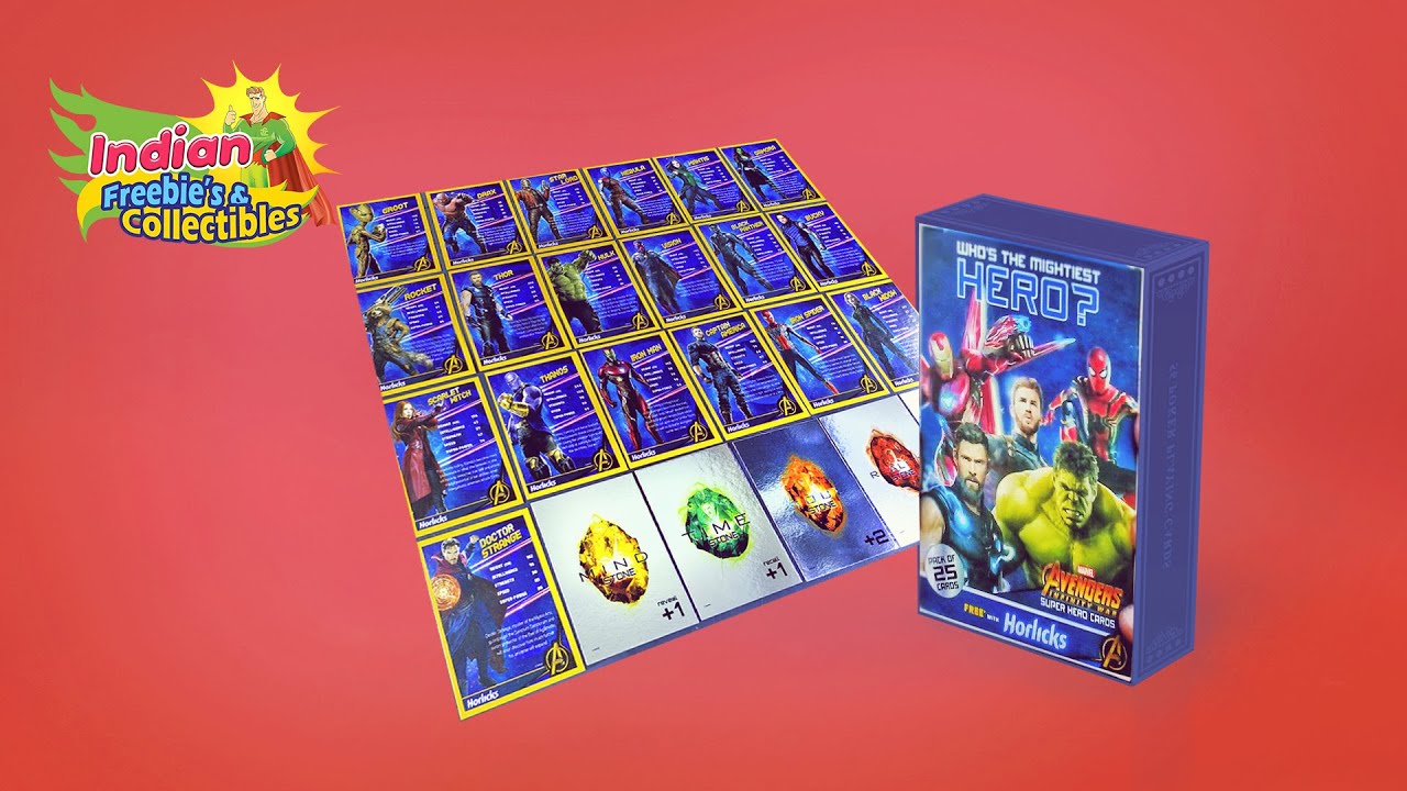 Horlicks Avengers Infinity war Collectible cards
