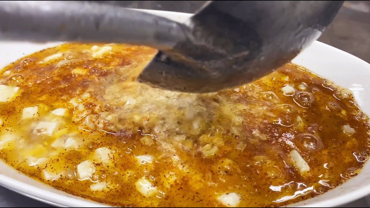 白麻婆豆腐 【豆花猪肉】mapo doufu white style