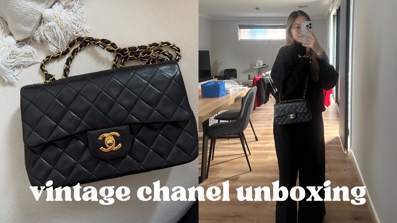 CHANEL VINTAGE SMALL CLASSIC FLAP UNBOXING // my experience, try on