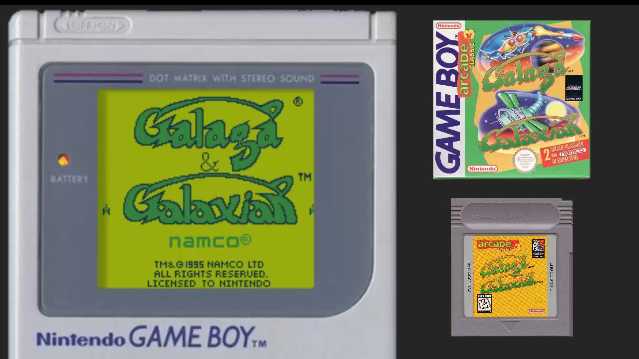 Galaga & Galaxian (GAME BOY) gameplay - LECAR GAME
