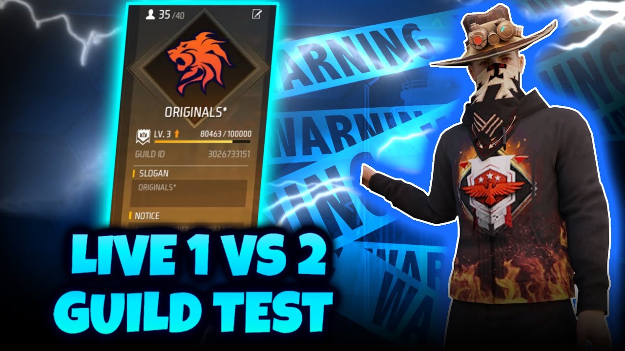 1 vs 2 Guild Test🤩 || Testing Smg God To Join Our Guild🫣 || Guild Test😬 || TEAM ORIGINALS*🥳