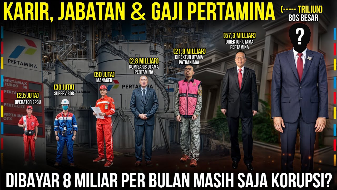 DASAR SERAKAH, DIGAJI SETINGGI LANGIT MASIH KORUPSI! Jenjang Karir, Jabatan dan Gaji di PERTAMINA