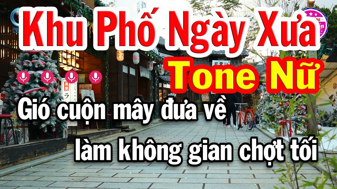 Khu Phố Ngày Xưa Karaoke Tone Nữ ( Am ) Nhạc Vàng Bolero Dễ Hát | Nhạc Sống Cẩm Yến