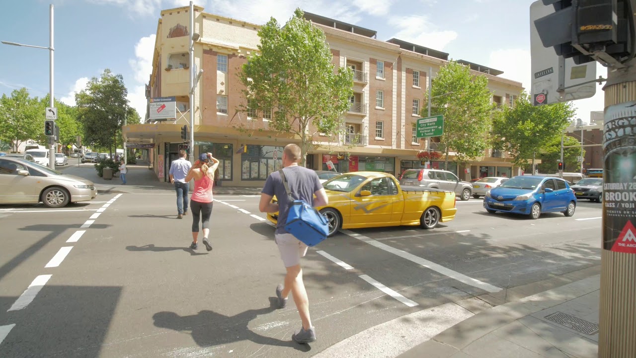 Sydney Video Walk 4K - Go Through King Cross Spring 2017