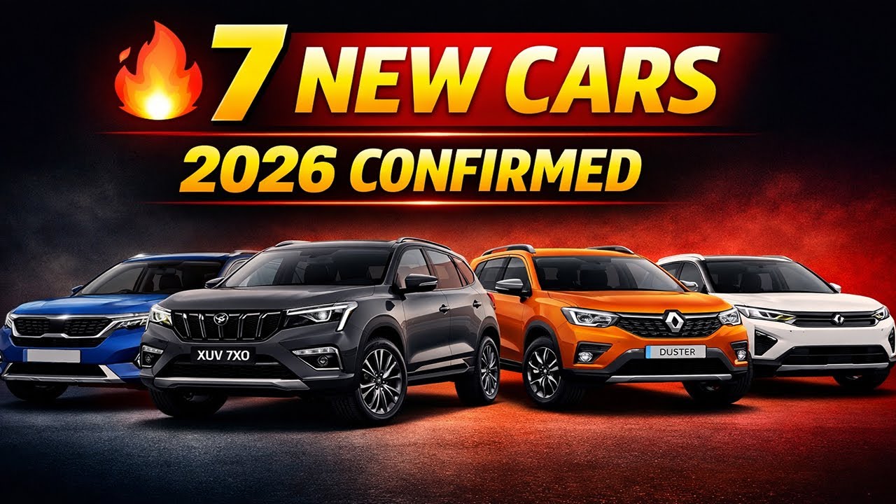 2026 Upcoming 7 New Cars 🔥 | Launch Dates Confirmed | Tata, Mahindra, Maruti & Kia
