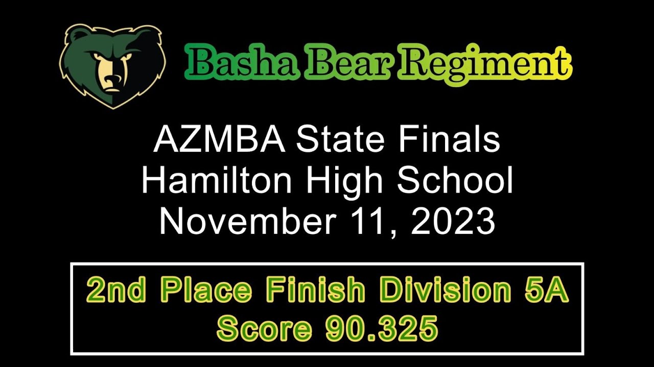 Basha Bear Regiment / Marching Band - 2nd Place Division 5A State Finals at Hamilton HS 11/11/2023