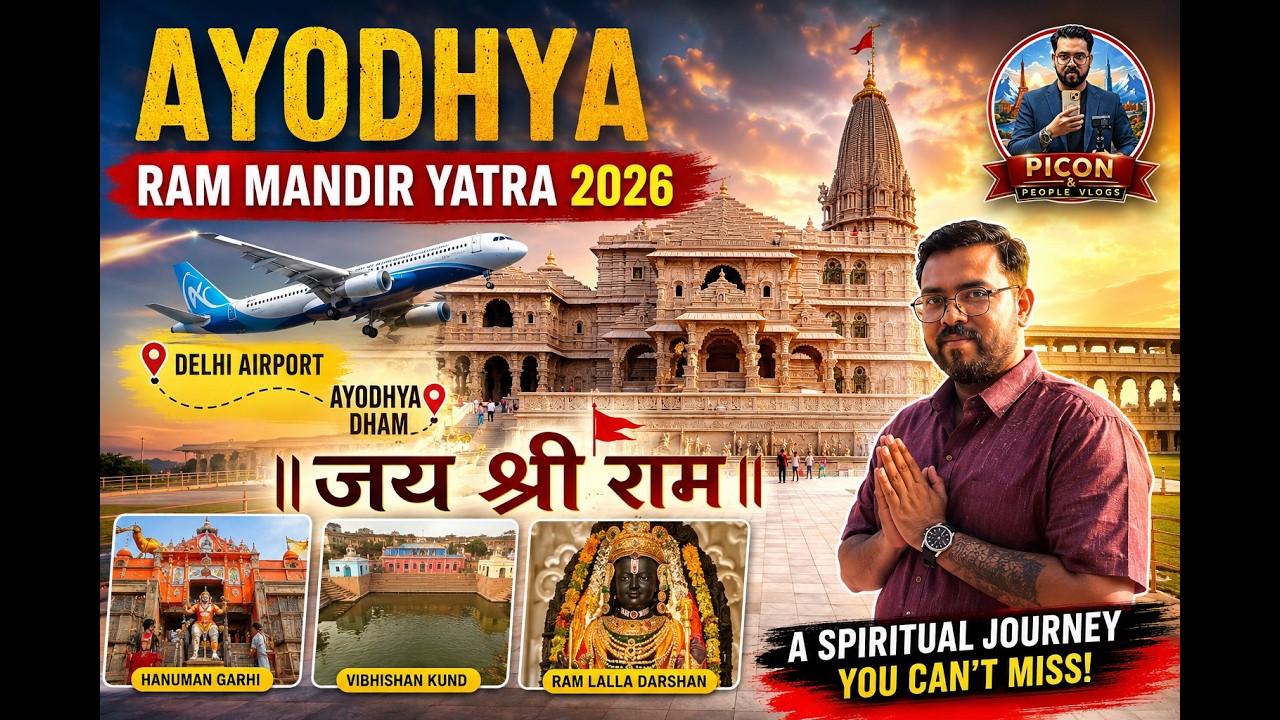 Delhi Airport to AYODHYA DHAM Yatra | Picon and People Vlogs