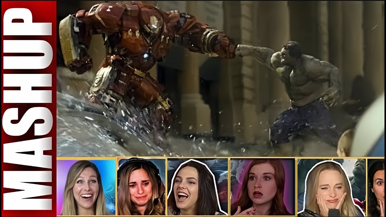 Hulk vs HulkBuster Fight Scene - Mashup Reaction - Avengers: Age of Ultron