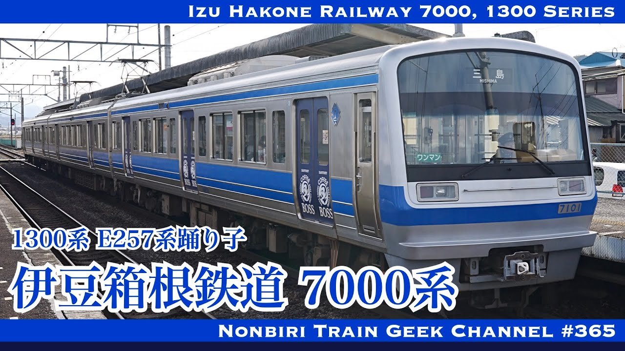 【4K 60fps】【#のんてつ】伊豆箱根鉄道 7000系 1300系 西武色 E257系 踊り子 駿豆線 いずっぱこ Izu Hakone Railway Sunzu L. 7000 Series