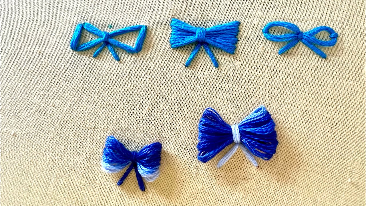 Cute Little Bows 🎀 Embroidery in 5 Different Ways