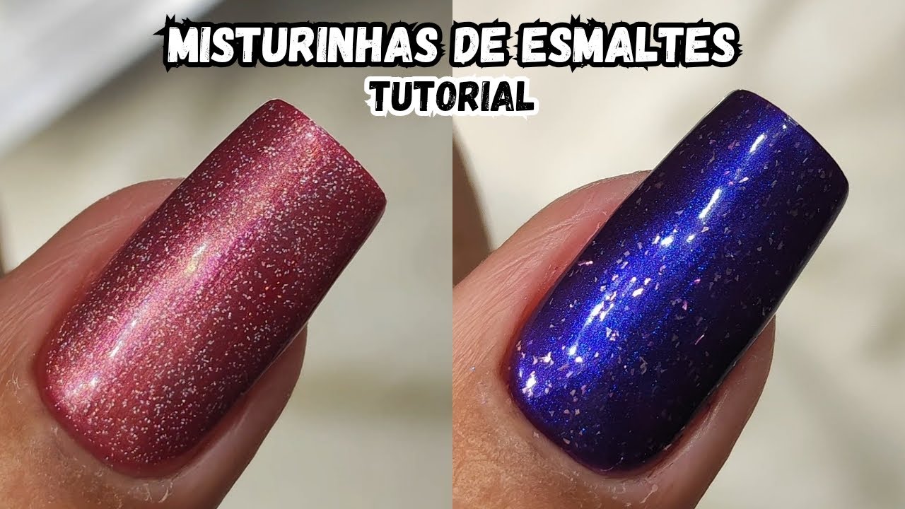 TUTORIAL MISTURINHAS DE ESMALTES LINDAS E FÁCEIS COM MARCA SOUVEGAN 