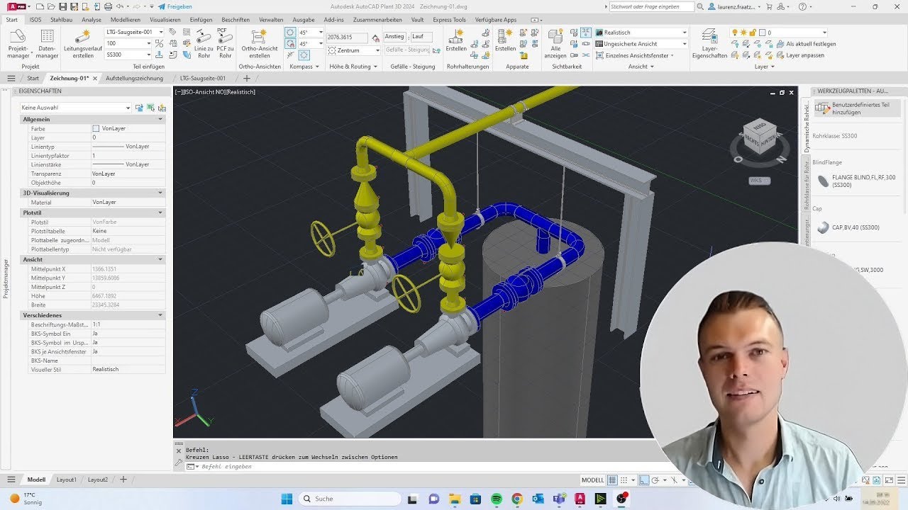 AutoCAD Plant 3D Tutorial (1/3) – Anlagen- und Rohrleitungsplanung