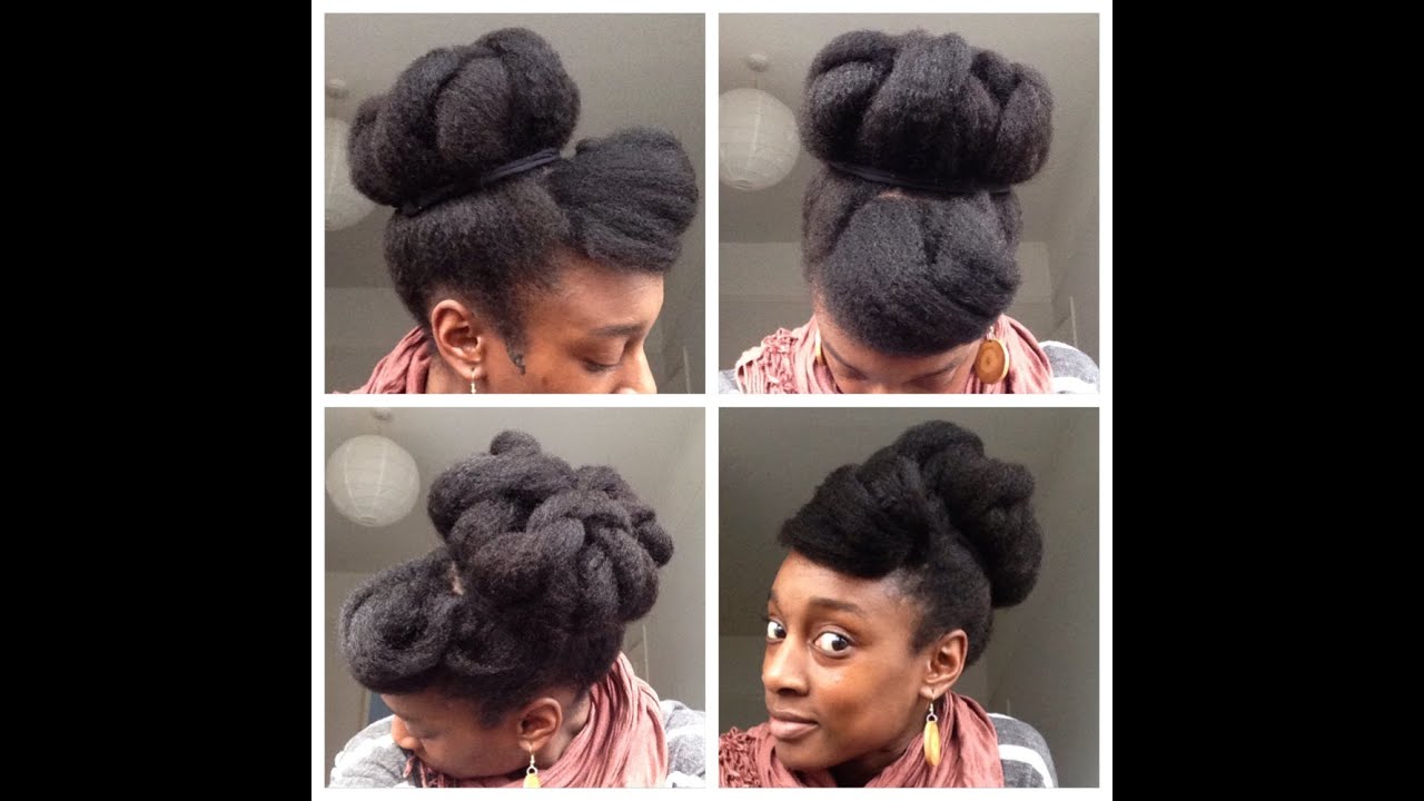 Big Easy Bun Tutorial on Fine 4C Hair