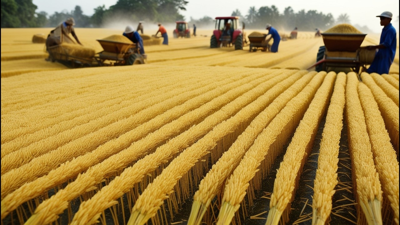 LE RIZ HUMIDE, DE LA GRAINE &Agrave; LA R&Eacute;COLTE - UNE &Eacute;TONNANTE TECHNOLOGIE AGRICOLE MODERNE EN ASIE