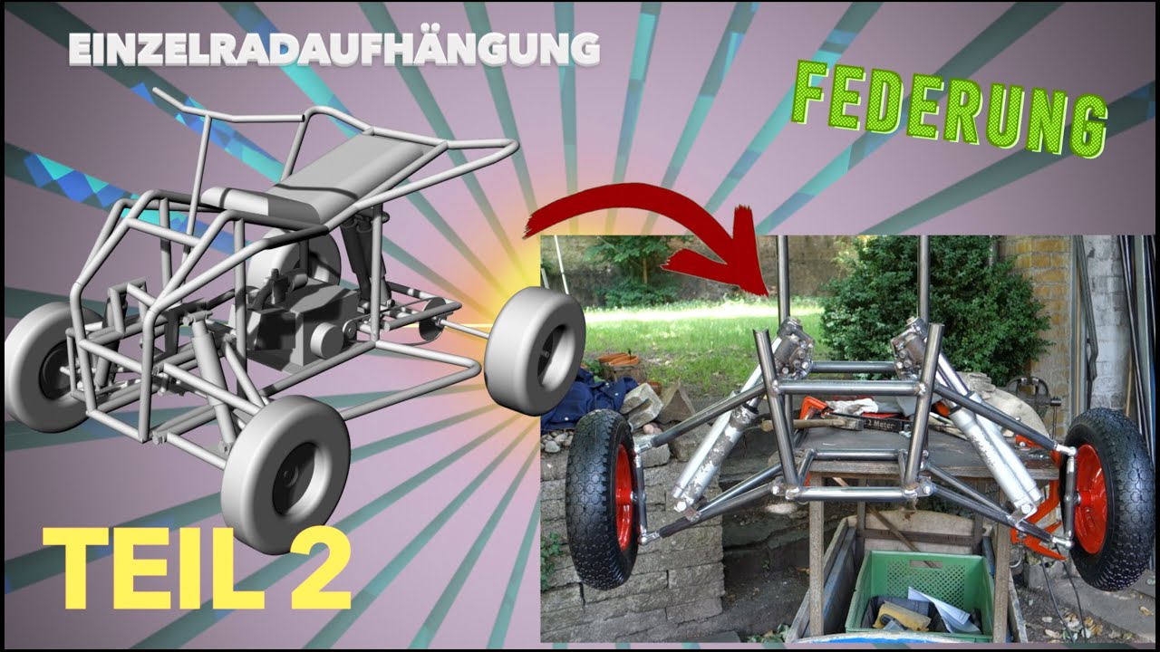 Quad (ATV) selber bauen #2 I Aufhängung I Federung vorne I Quad steht auf zwei Reifen