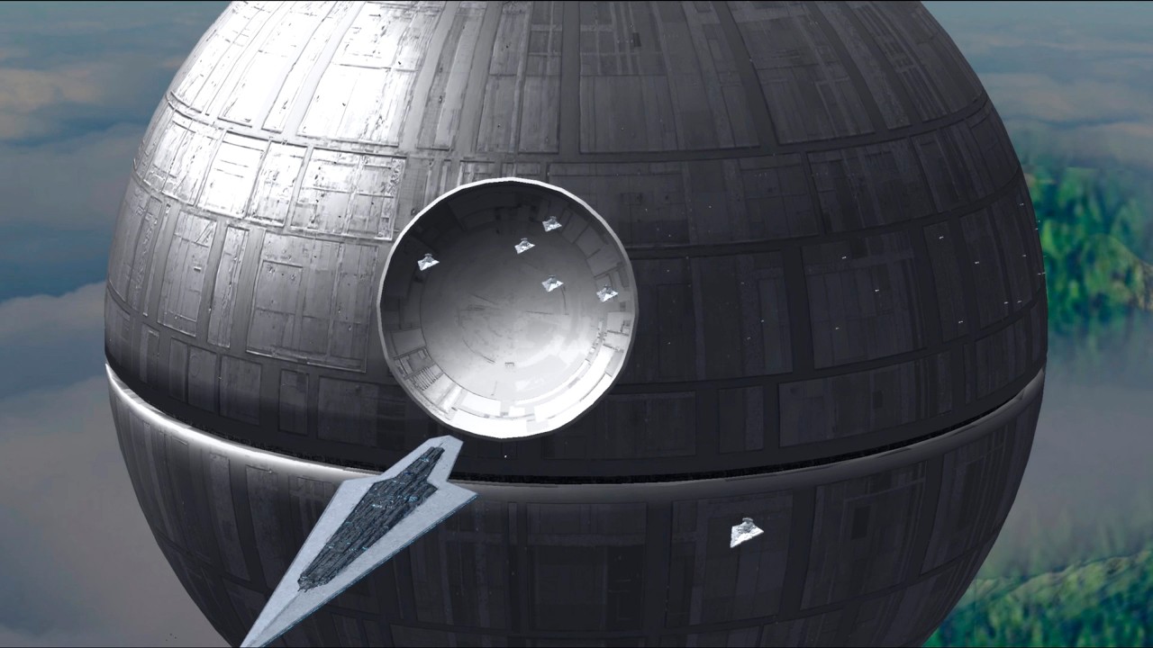 Executor Super Star Destroyer & Death Star Battle the Rebels at Yavin