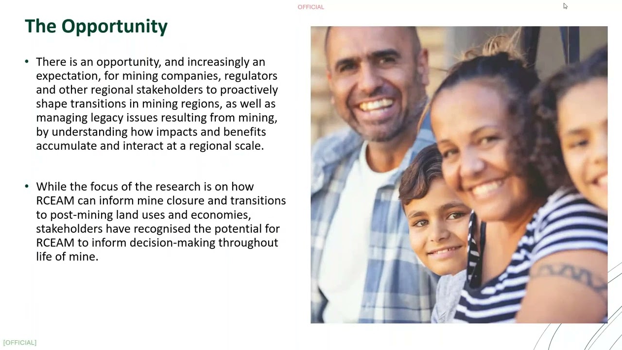 Part 1  Regional Cumulative Effects Assessment and Management RCEAM for mining transitions