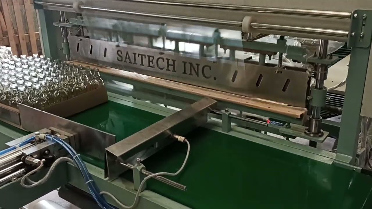 Shrink Wrapping Machines for GLASS BOTTLES IN TRAYS