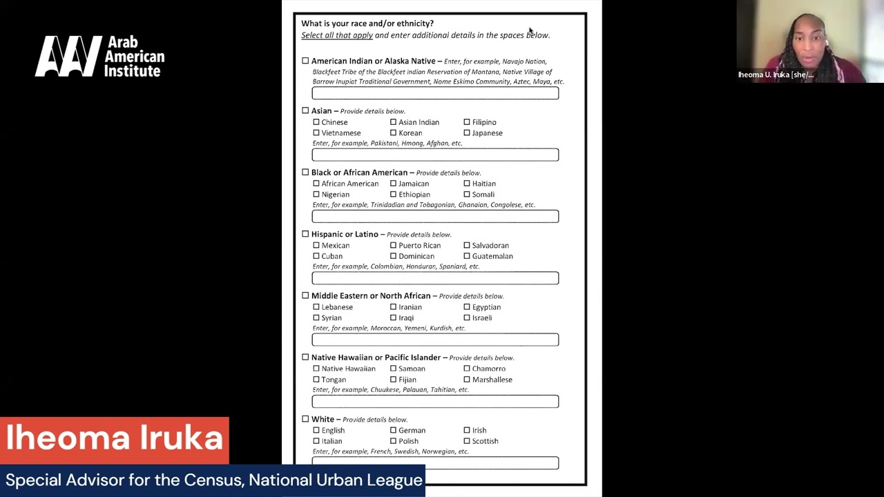 Yalla Count MENA In! Webinar Series: The New Race and Ethnicity Standards