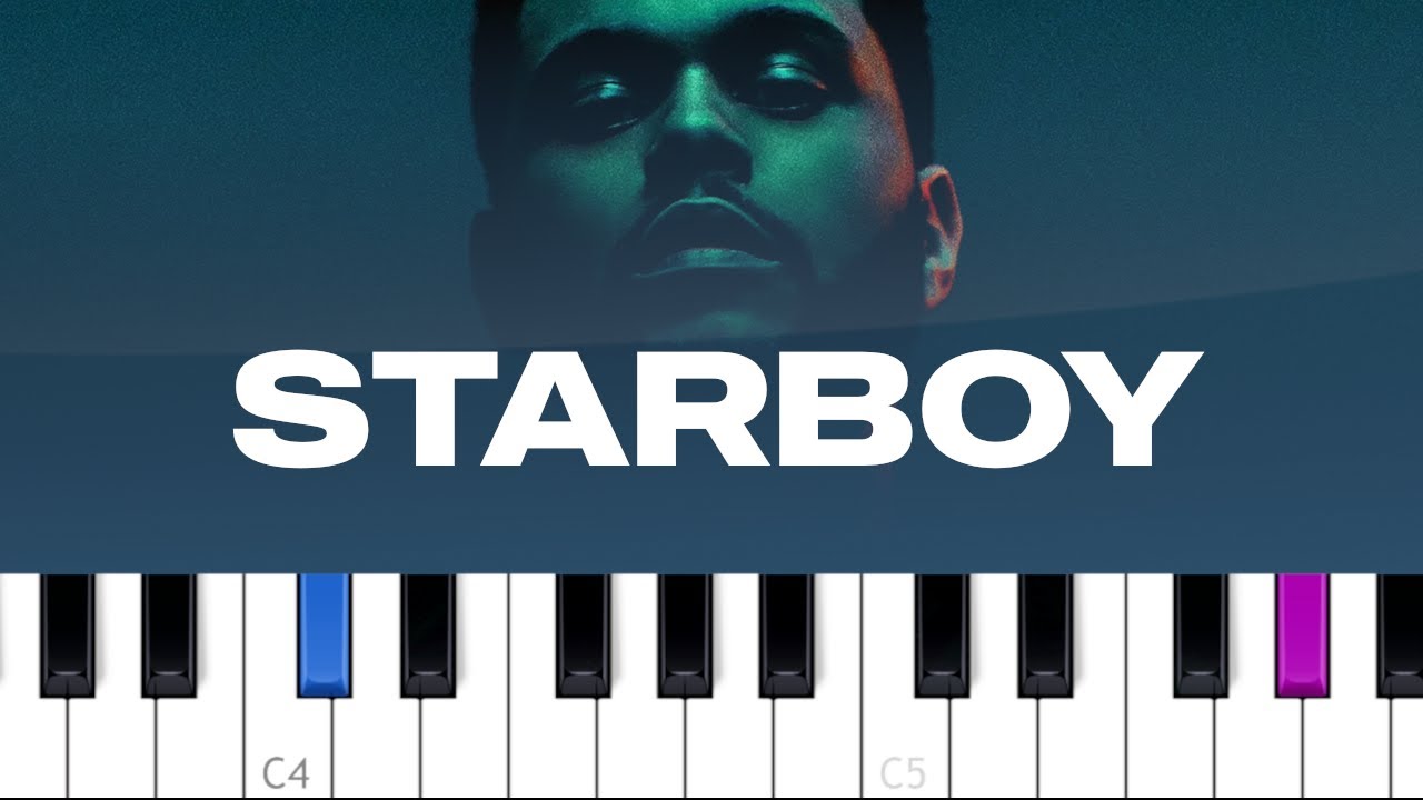 The Weeknd - Starboy  (piano tutorial)