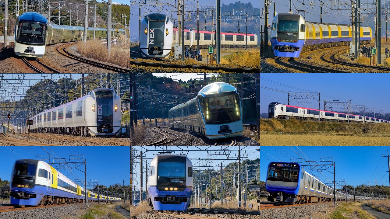 [4K]  超人気 撮り鉄 スポット「ヨツモノ・モノサク・サクシス」（四街道～物井～佐倉～酒々井） Popular Trains Shooting Location