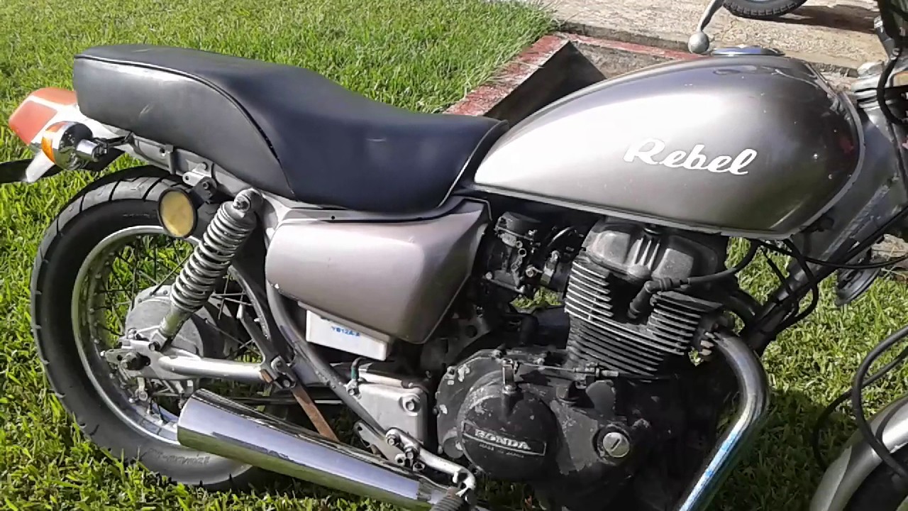 1983 Honda CM450 E , first start with 2 Honda CB900 carbs and custom exhaust.