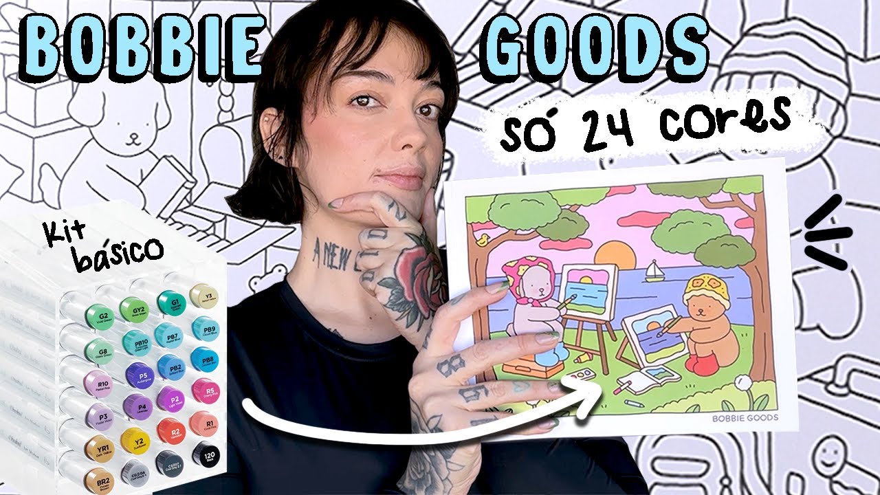 PINTANDO BOBBIE GOODS COM UM KIT B&Aacute;SICO DE 24 CORES  - PINTEI DOIS DESENHOS!