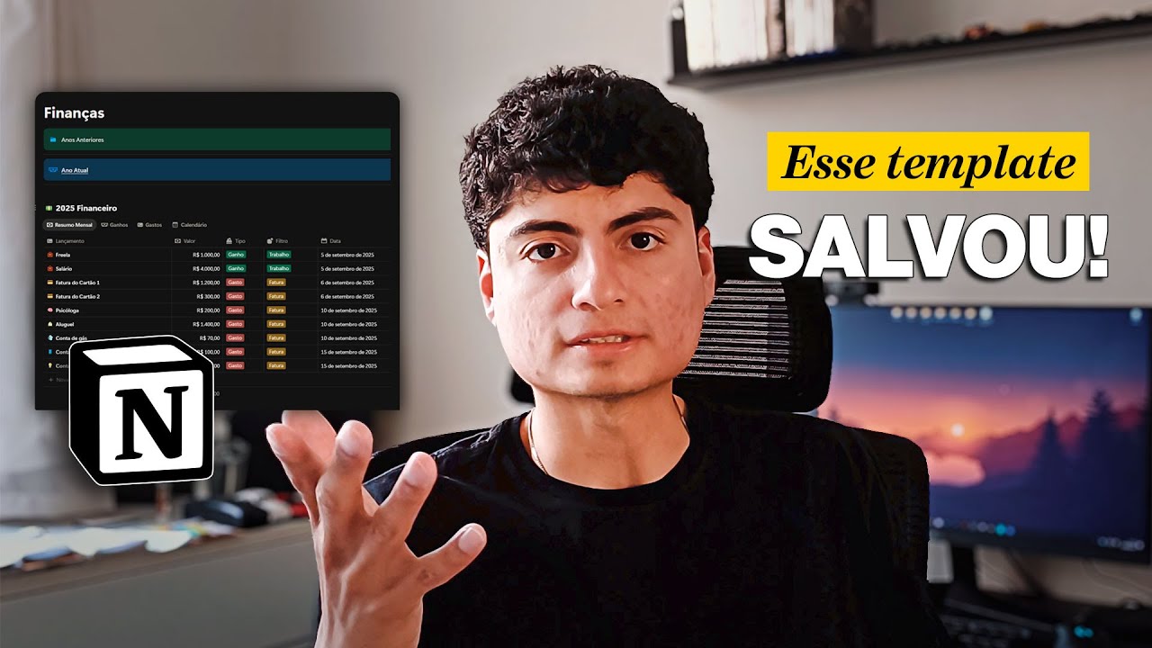 Como eu controlo meu financeiro no Notion | Template GRÁTIS!