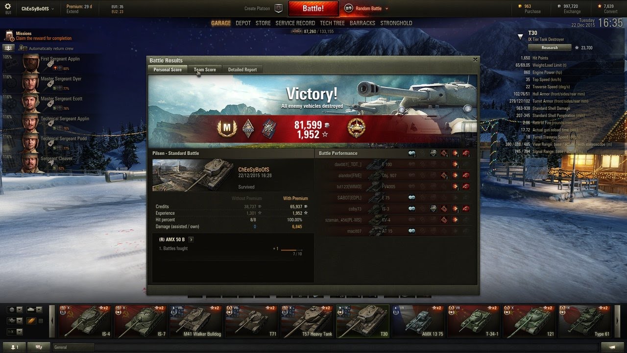 World of Tanks | Old School Derp - T30, 6.845k Damage in 3:16!