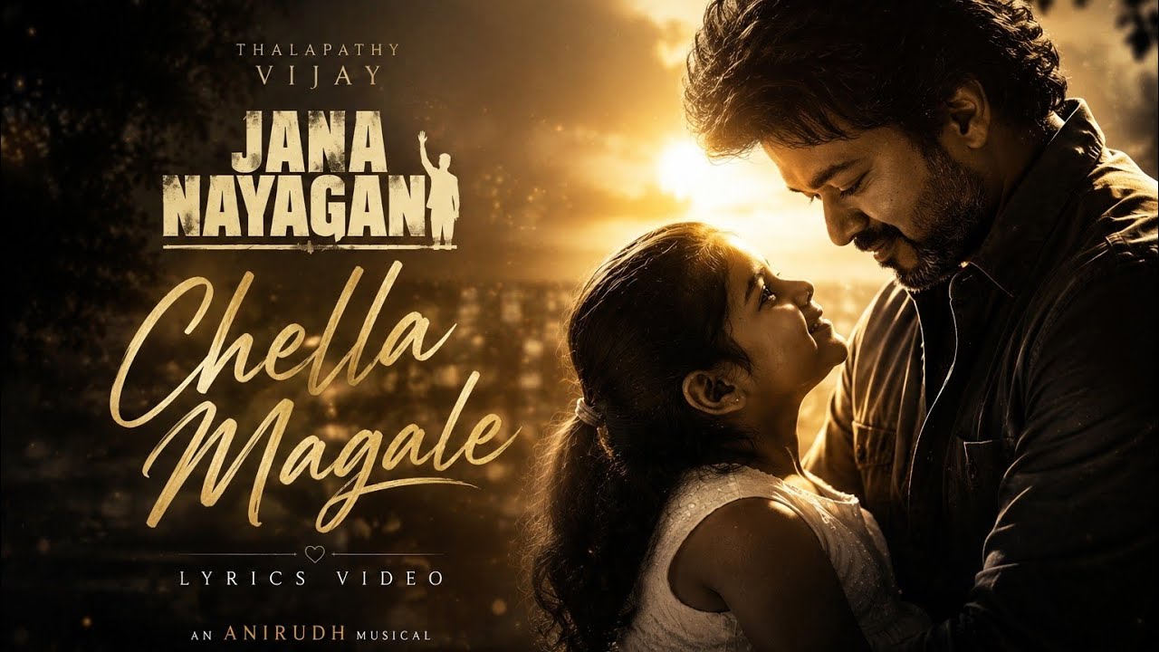 Chella Magale Lyrics Video | Jana Nayagan | Vijay | Anirudh Ravichander | Tamil Lyrics HD