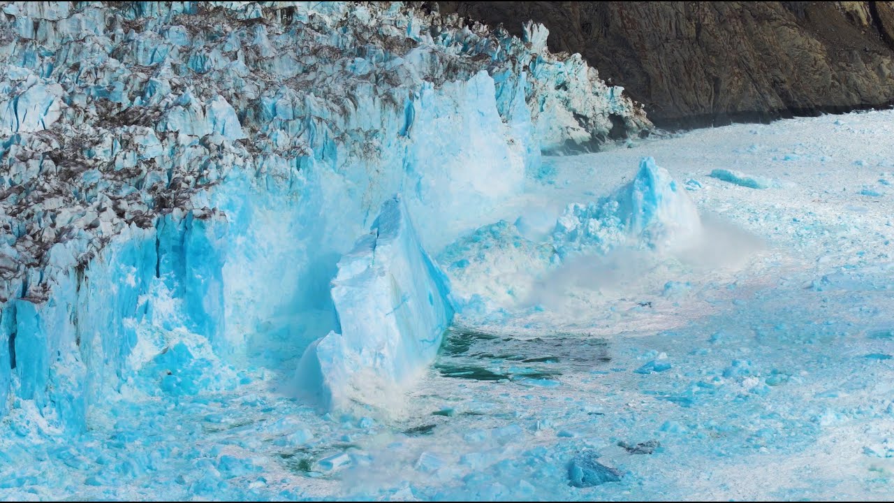 Dynamic of Ice 4K | Glacier calving and Iceberg 