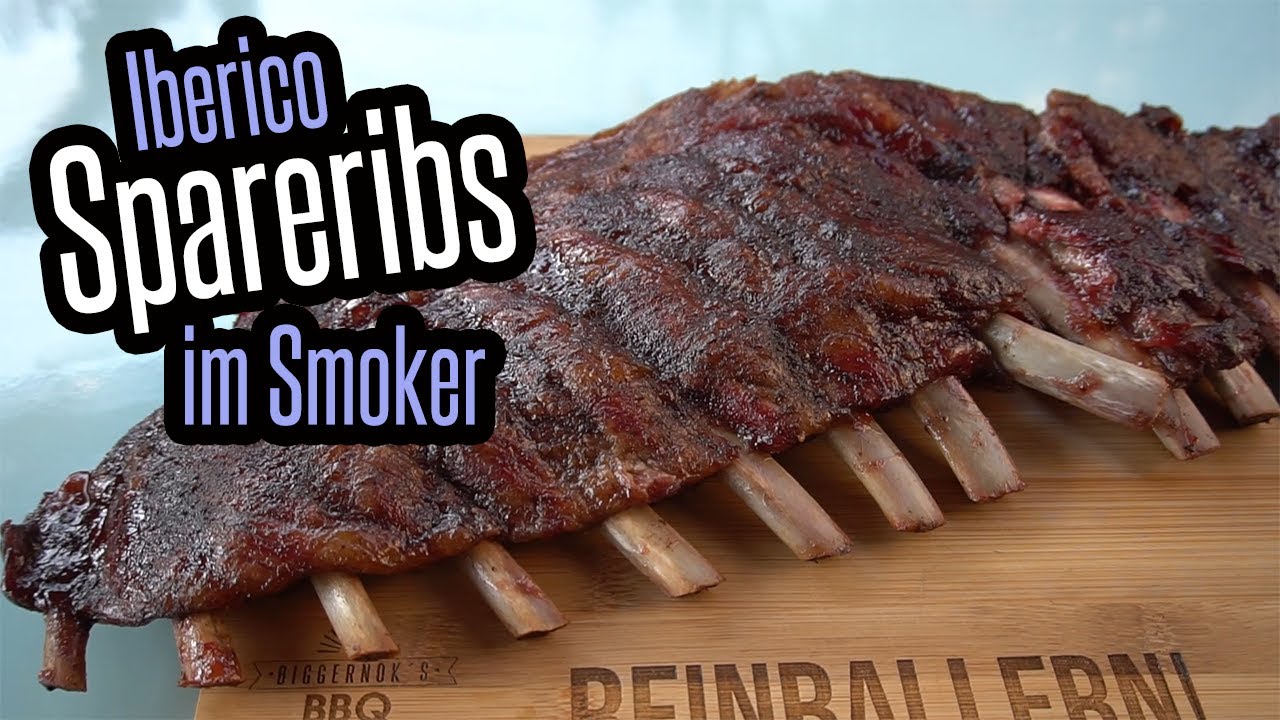 Iberico Spareribs Cherry Style im Smoker mit Kohle & Pellets - BBQ & Grillen für jedermann