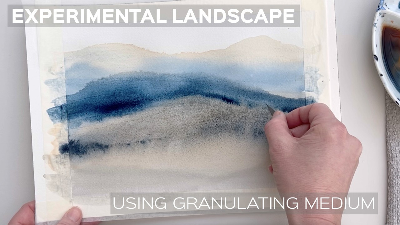 Watercolour Landscape using Granulating Medium