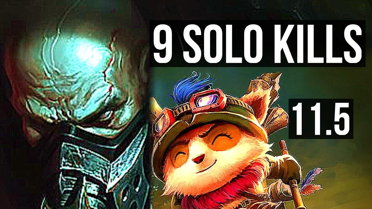 URGOT vs TEEMO (TOP) | 9 solo kills, 1800+ games, 10/1/0, 1.2M mastery | EUW Diamond | v11.5