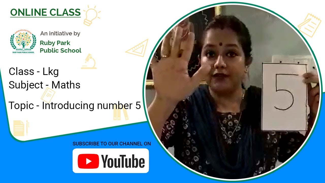 Introduction of  Number 5 | Maths for LKG | Ruby Park Public School