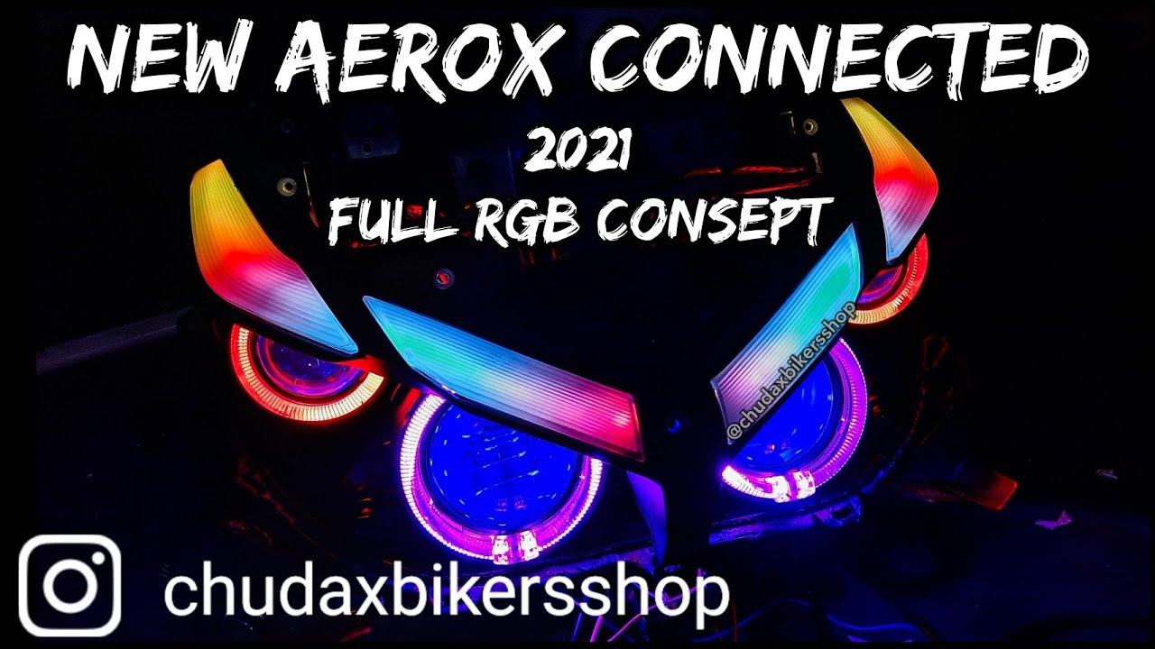 modifikasi lampu depan new aerox conected || modifikasi lampu depan