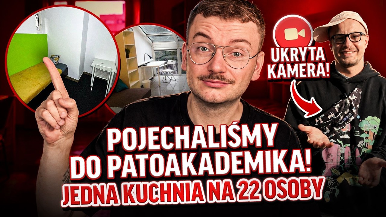ODWIEDZAMY PATOAKADEMIK. 22 OSOBY, POKOJE W PIWNICY, JEDNA KUCHNIA